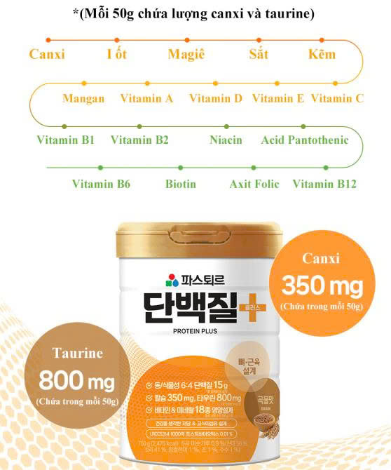 Thực phẩm bổ sung Sữa bột Pasteur Protein+ Ngũ Cốc 750g - Ảnh 2